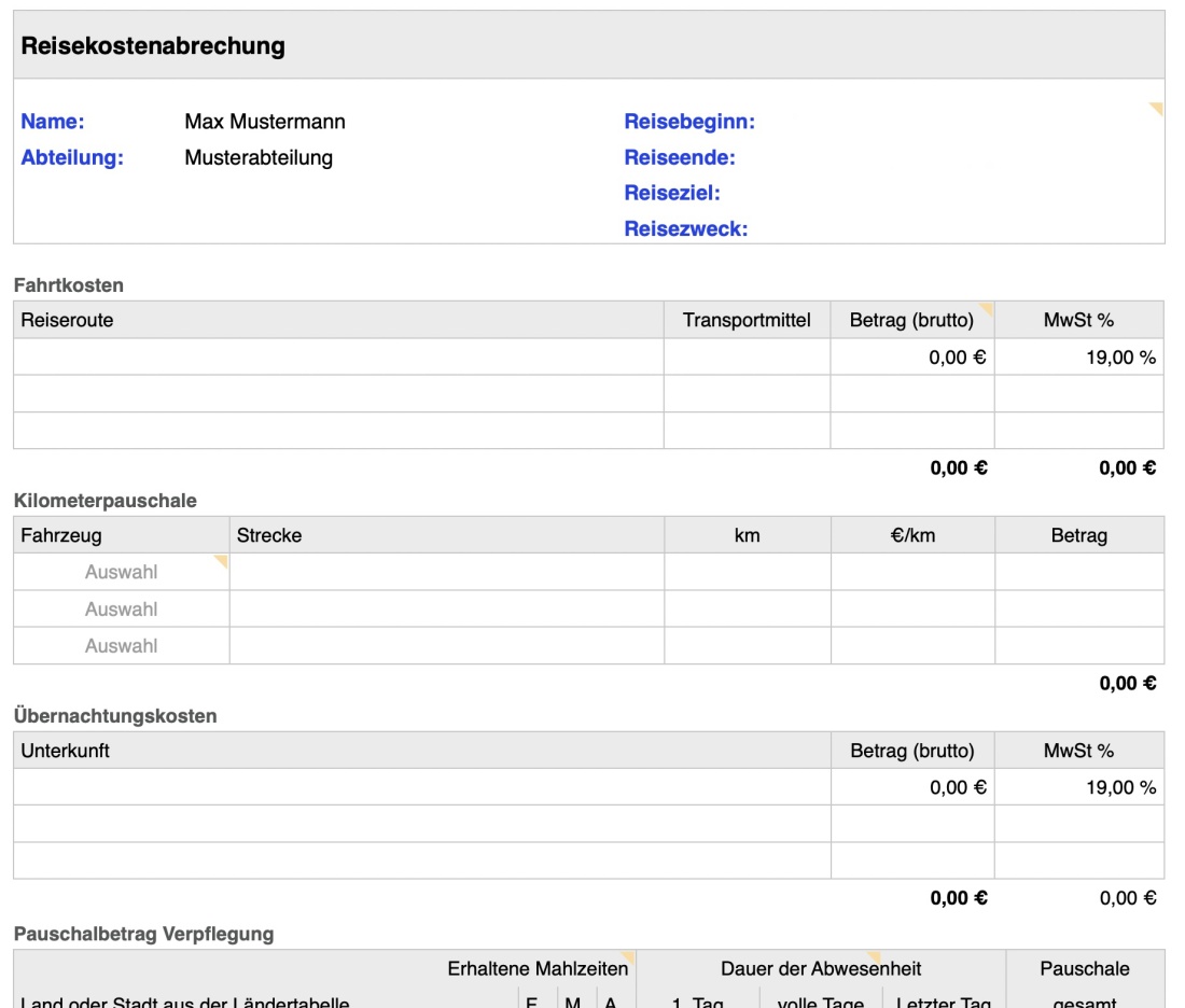  Foto zu Reisekostenabrechnung 2025 